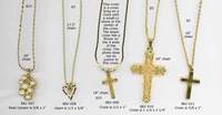 JewelryVilla gold plated crosses and pearl pendant necklace