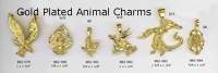 JewelryVilla Gold plated animal charms