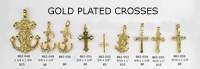 JewelryVilla Gold Plated Cross charms