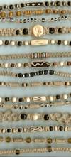 JewelryVilla hemp necklaces, hemp chokers with black beads, hemp chokers