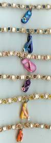 JewelryVilla Hemp necklaces with sandal charms, beach jewelry, teen jewelry