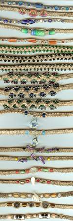 JewelryVilla hemp anklets and hemp bracelets at low prices