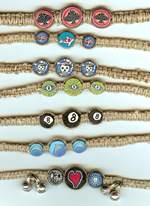 JewelryVilla hemp bracelets with fimo beads