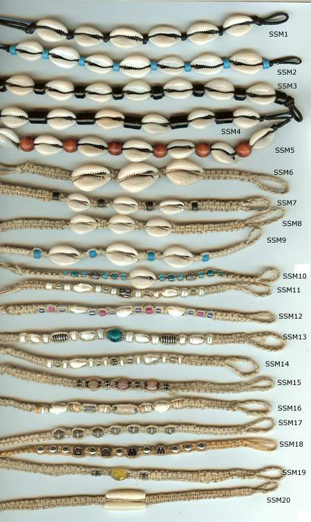JewelryVilla hemp anklets and bracelets, hemp jewelry, teen jewelry
