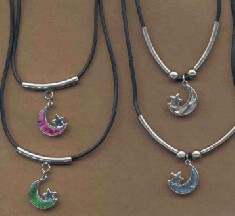 Moon and star necklaces