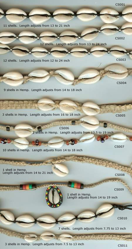 teen jewelry, teen necklaces and bracelets, cowrie shell necklaces, cowrie shell bracelets