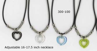 JewelryVilla teen necklaces, Heart necklaces