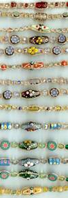 Hemp jewelry, lamp bead hemp chokers, teen jewelry