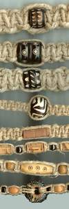 JewelryVilla Hemp Chokers  with wood beads