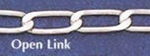 Silver open link chain 16 to 24 inches