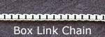 Sterling silver box link chain