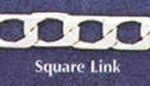 Sterling silver square link chains