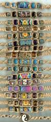 JewelryVilla hemp chokers with fimo beads, teen jewelry, hemp jewelry