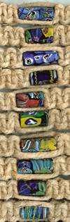 JewelryVilla wide hemp necklaces with colored beads, hemp chokers, hemp necklaces for men