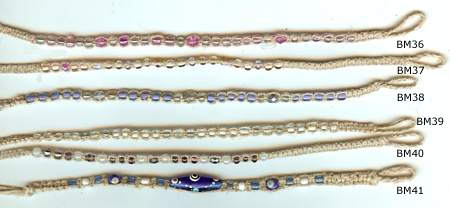 JewelryVilla hemp anklets and bracelets, hemp jewelry, teen jewelry