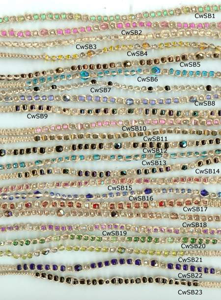 Jewelry Villa Hemp Chokers with small beads, Teen jewelry