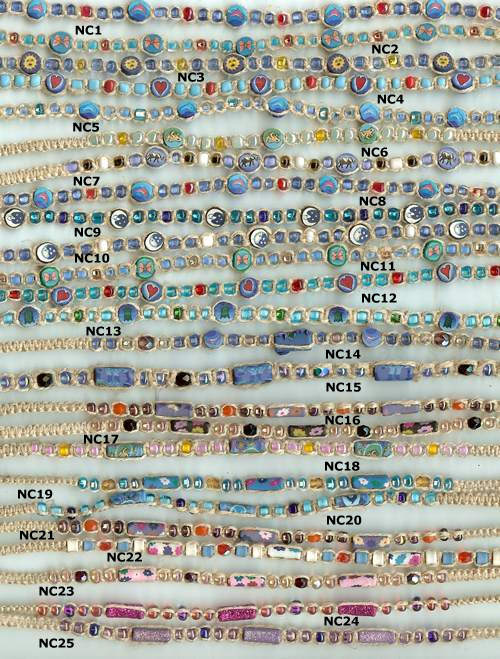 JewelryVilla Teen Jewelry, Hemp chokers narrow with beads
