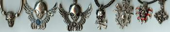 JewelryVilla skull necklaces