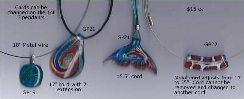 JewelryVilla Glass Pendant Necklaces
