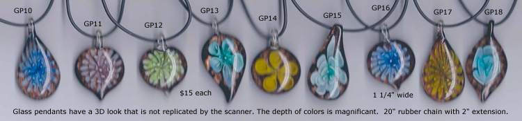 JewelryVilla Glass Pendant Necklaces