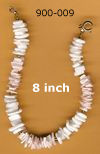 8 inch bracelet coral white & pink