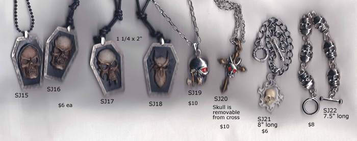 JewelryVilla Teen Jewelry, Skull Necklaces, Skull Bracelets