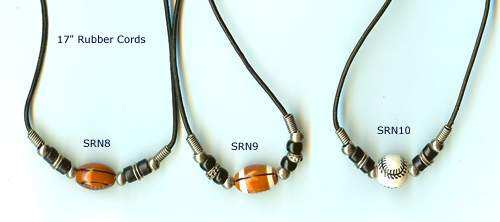 JewelryVilla baseball and football necklaces